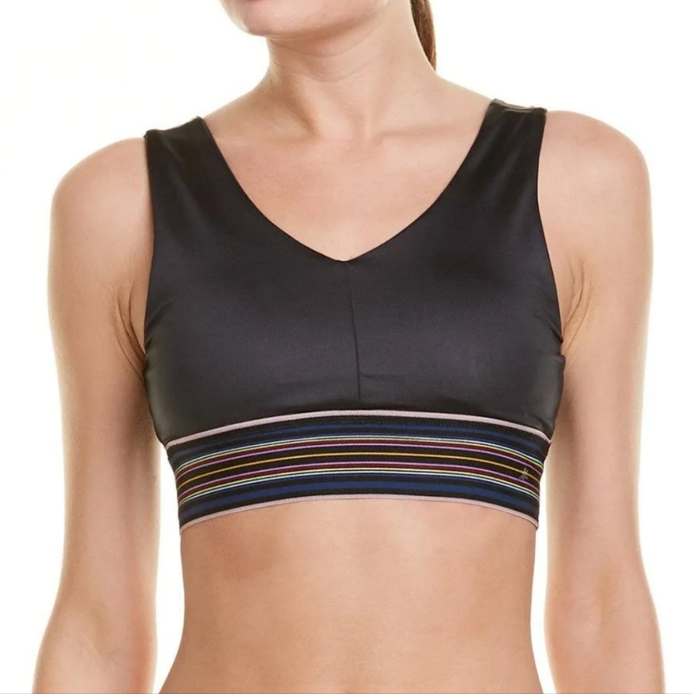 Splendid Studio | Black Stripe Trim Core Sports Bra